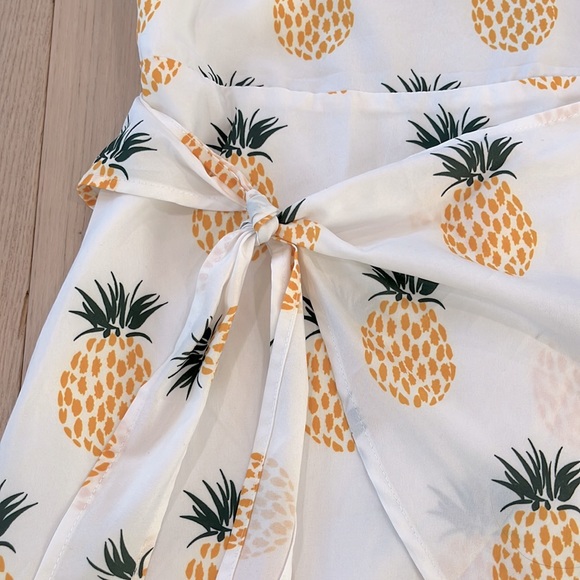 Shein Girls Pineapple Spaghetti Strap Sundress Size 10 - Picture 2 of 4